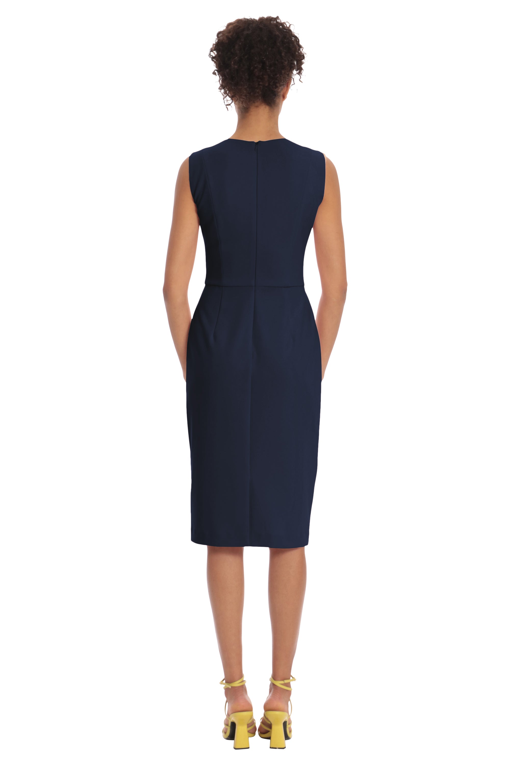  Donna Morgan Midi Sleeveless Dress - TWILIGHT NAVY - Bonton