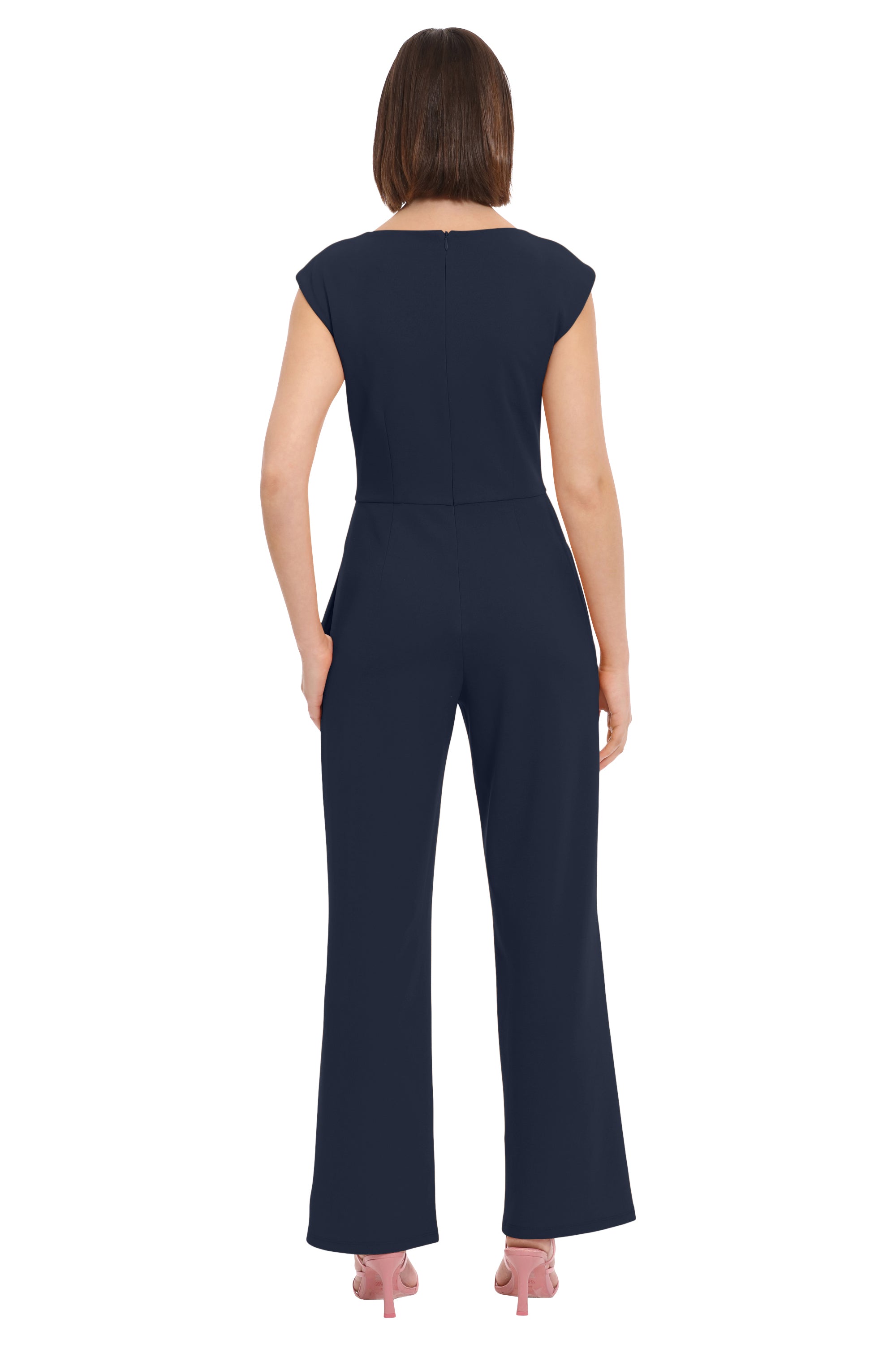  Donna Morgan Mini Cap Sleeve Jumpsuit - TWILIGHT NAVY - Bonton