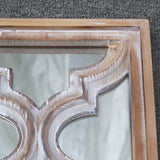 Farmhouse Arabesque Quatrefoil Carved Mirror
