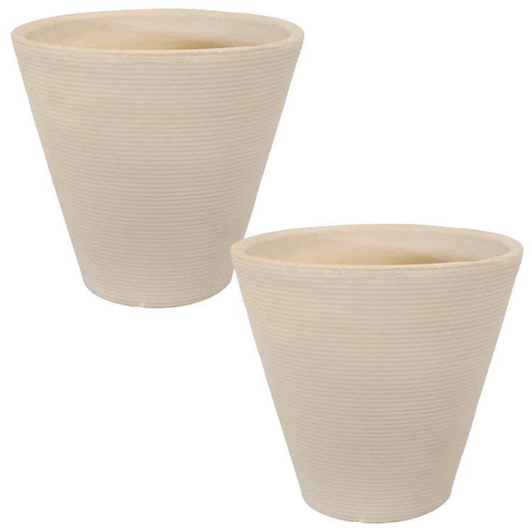 Walter Double-Walled Flower Pot Planter 15.5" Pack of 2