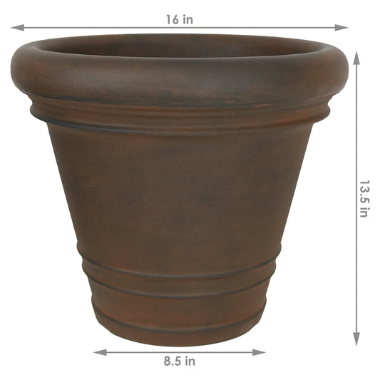 Crozier Double-Walled Flower Pot Planter 16" Pack of 2