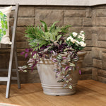 Weather-Resistant Double-Walled Elizabeth Ribbed Urn Flower Pot Planter - 15" - 2 Pack