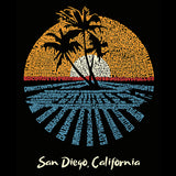 Word Art Crewneck Sweatshirt - Cities In San Diego
