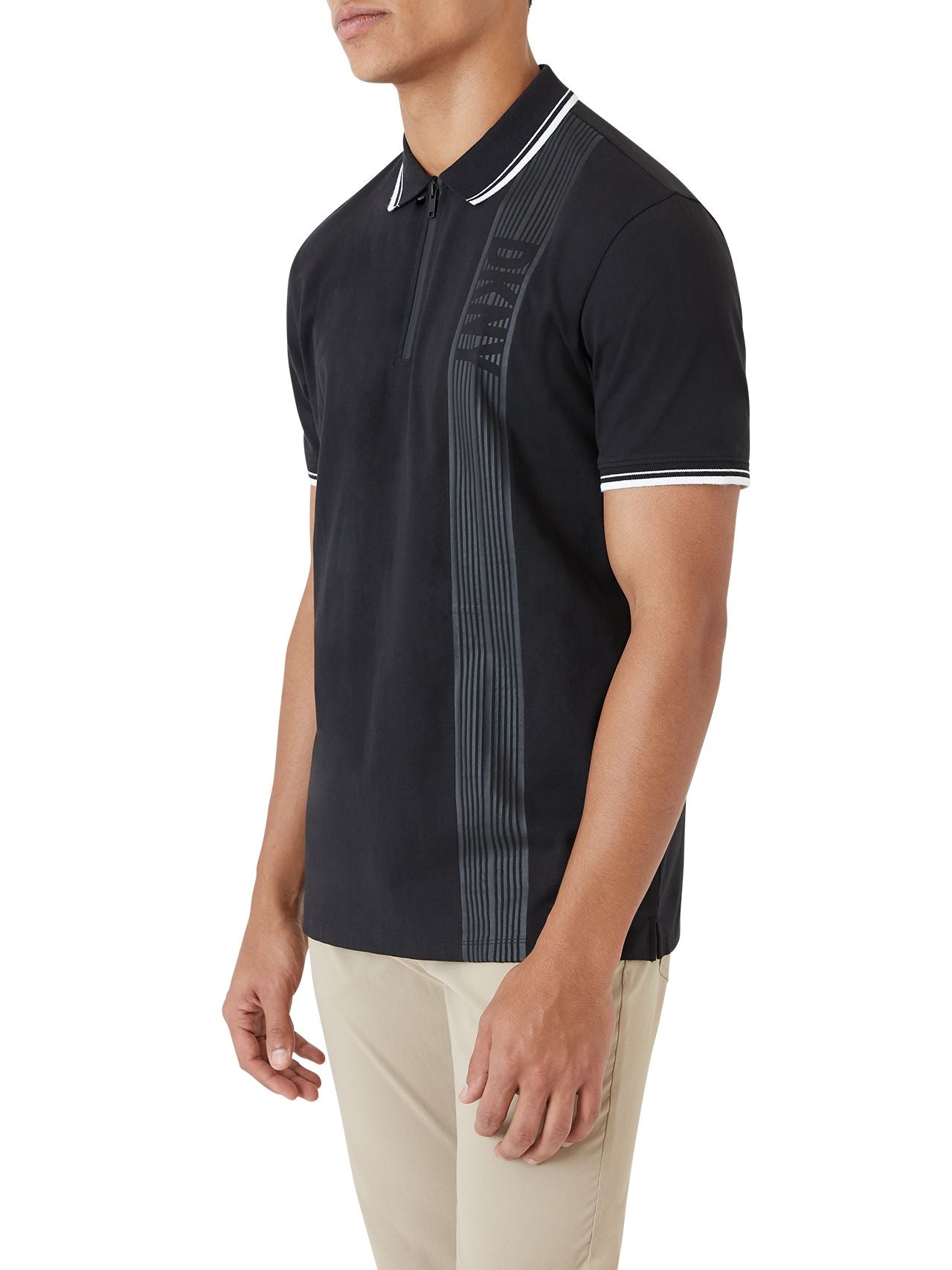  DKNY Banner Polo - Black - Bonton