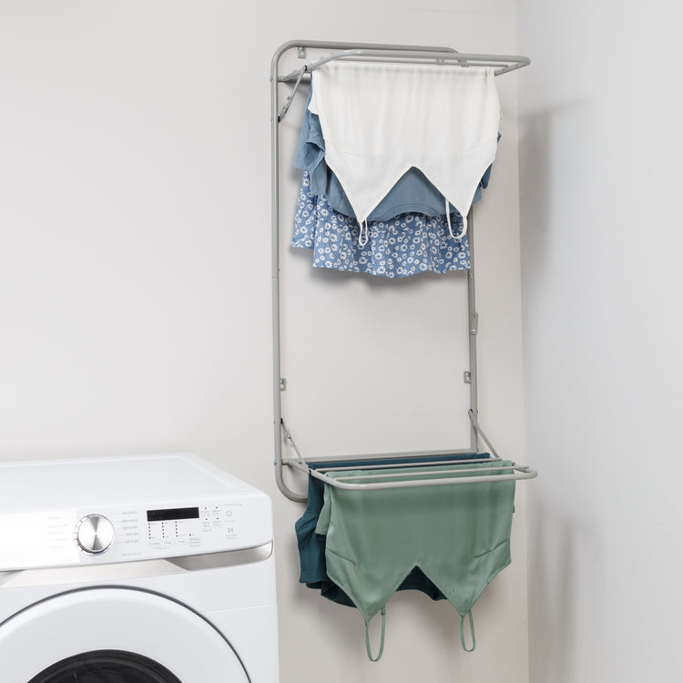 Over the Door 2-Tier Retractable Drying Rack for Clothing