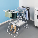 Large Expandable and Collapsible Gullwing Clothes Drying Rack