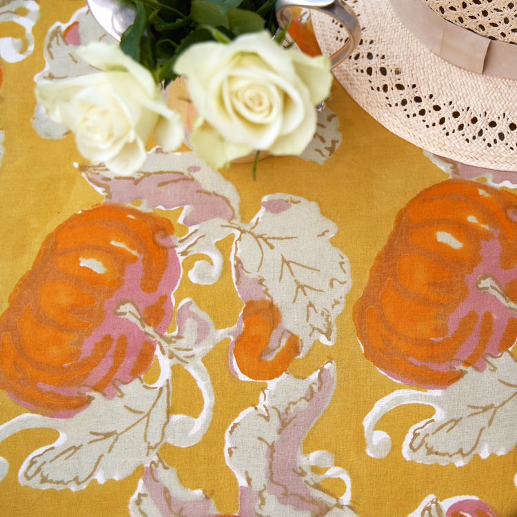 Pumpkin Orange/Mustard Tablecloth
