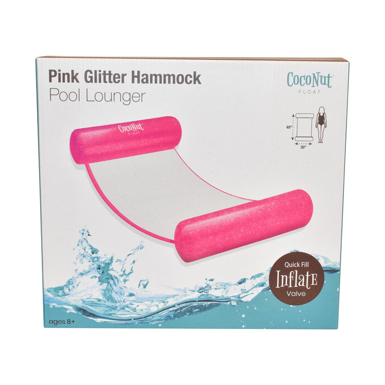 Pink Glitter Hammock Pool Lounger