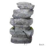 31"H Electric Polyresin and Fiberglass Large Rock Quarry Waterfall Water Fountain with LED Lights