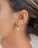 Four-Leafed Clover Micro Hoop Earrings