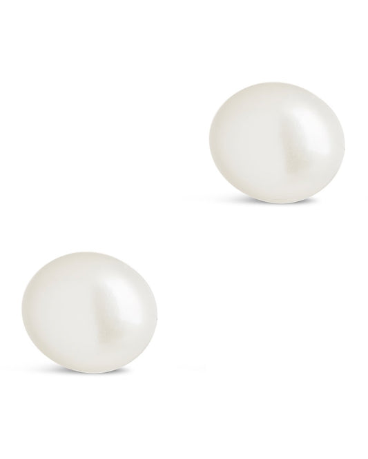 Baroque Pearl Studs in Sterling Silver