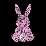 LA Pop Art Women's Word Art V-Neck T-Shirt - Easter Bunny