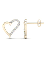 1/10ct TDW Diamond Heart Stud Earrings