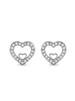 1/8ct TDW Diamond Heart Stud Earrings