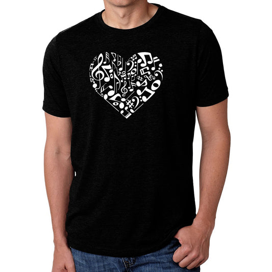 Premium Blend Word Art T-shirt - Heart Notes