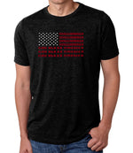 Premium Blend Word Art T-shirt - USA Flag