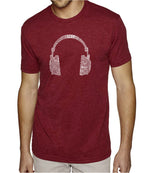 Premium Blend Word Art T-shirt - Headphones - Languages