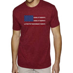 Premium Blend Word Art T-shirt - Land of the Free American Flag