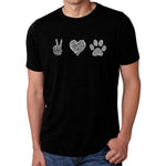 Premium Blend Word Art T-shirt - Peace Love Cats