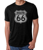 Premium Blend Word Art T-shirt - Cities Along The Legendary Route 66