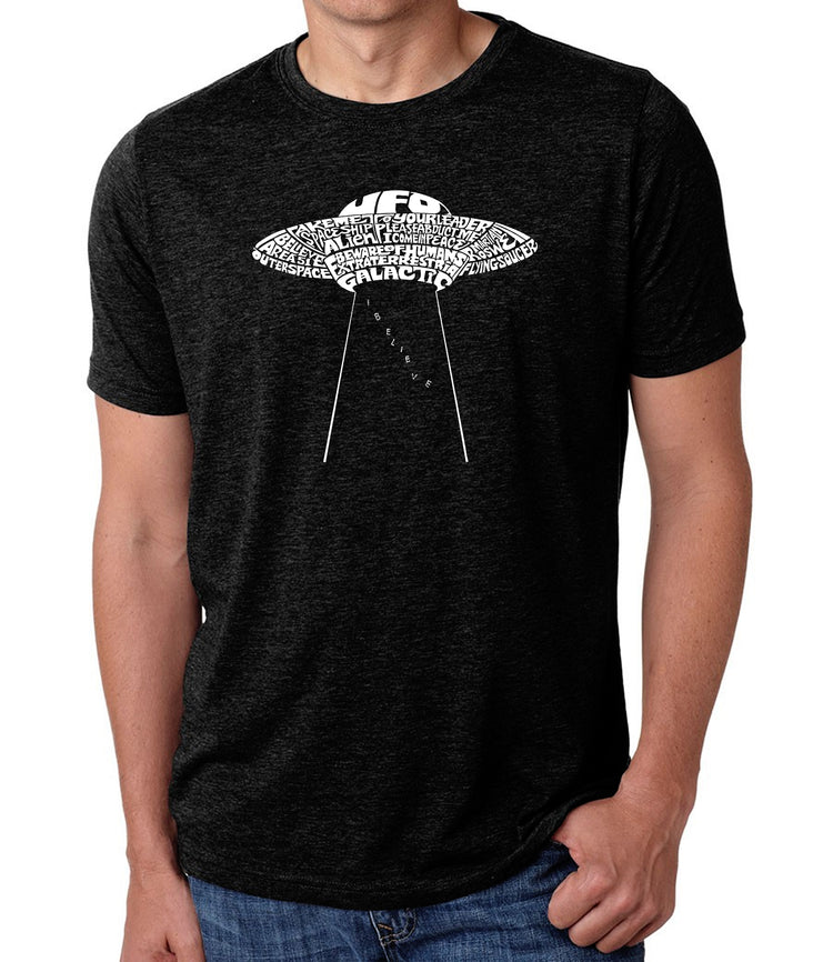 Premium Blend Word Art T-shirt - Flying Saucer UFO