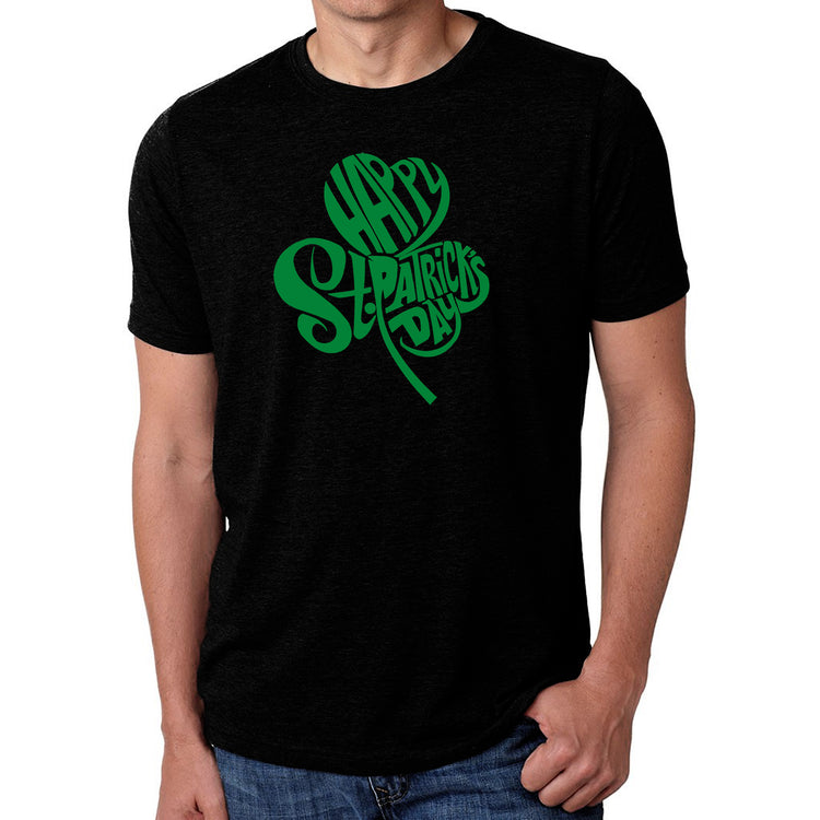 Premium Blend Word Art T-shirt - St. Patrick's Day Shamrock