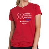 LA Pop Art Women's Premium Blend Word Art T-shirt - American Woman