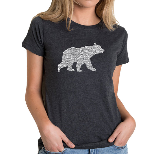 LA Pop Art Women's Premium Blend Word Art T-shirt - Mama Bear