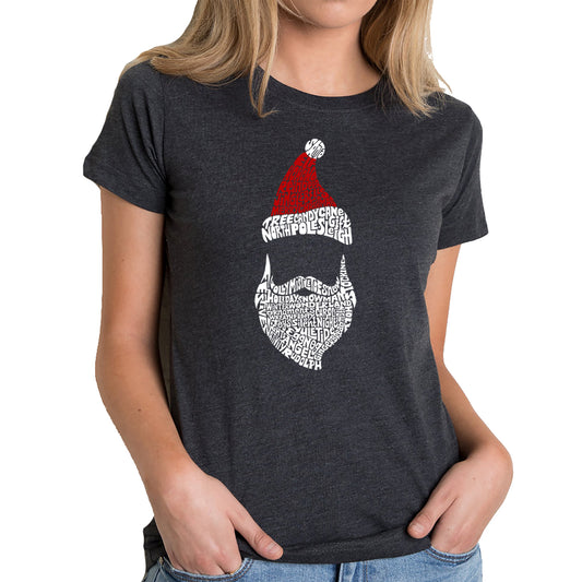 LA Pop Art Women's Premium Blend Word Art T-shirt - Santa Claus