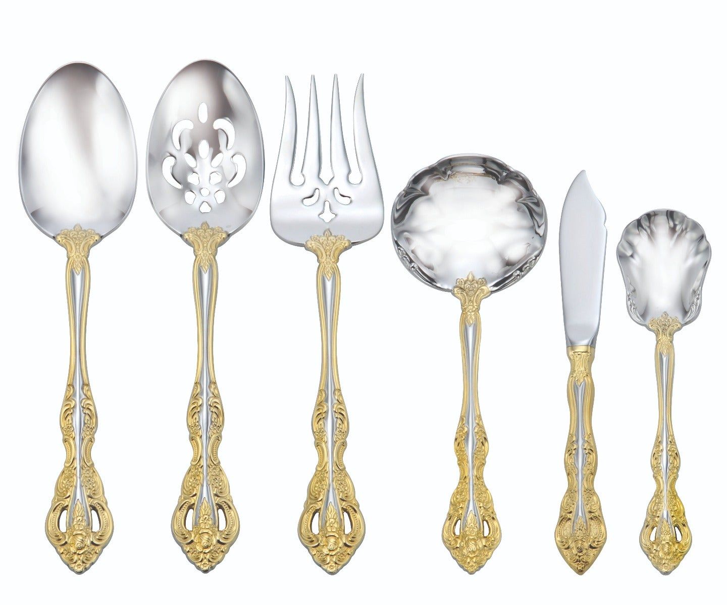  Oneida Golden Michelangelo 20-Piece Flatware Set - Stainless Steel / Gold - Bonton