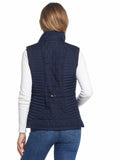 Ladies Quilted Snap Front Vest with 4 Pockets