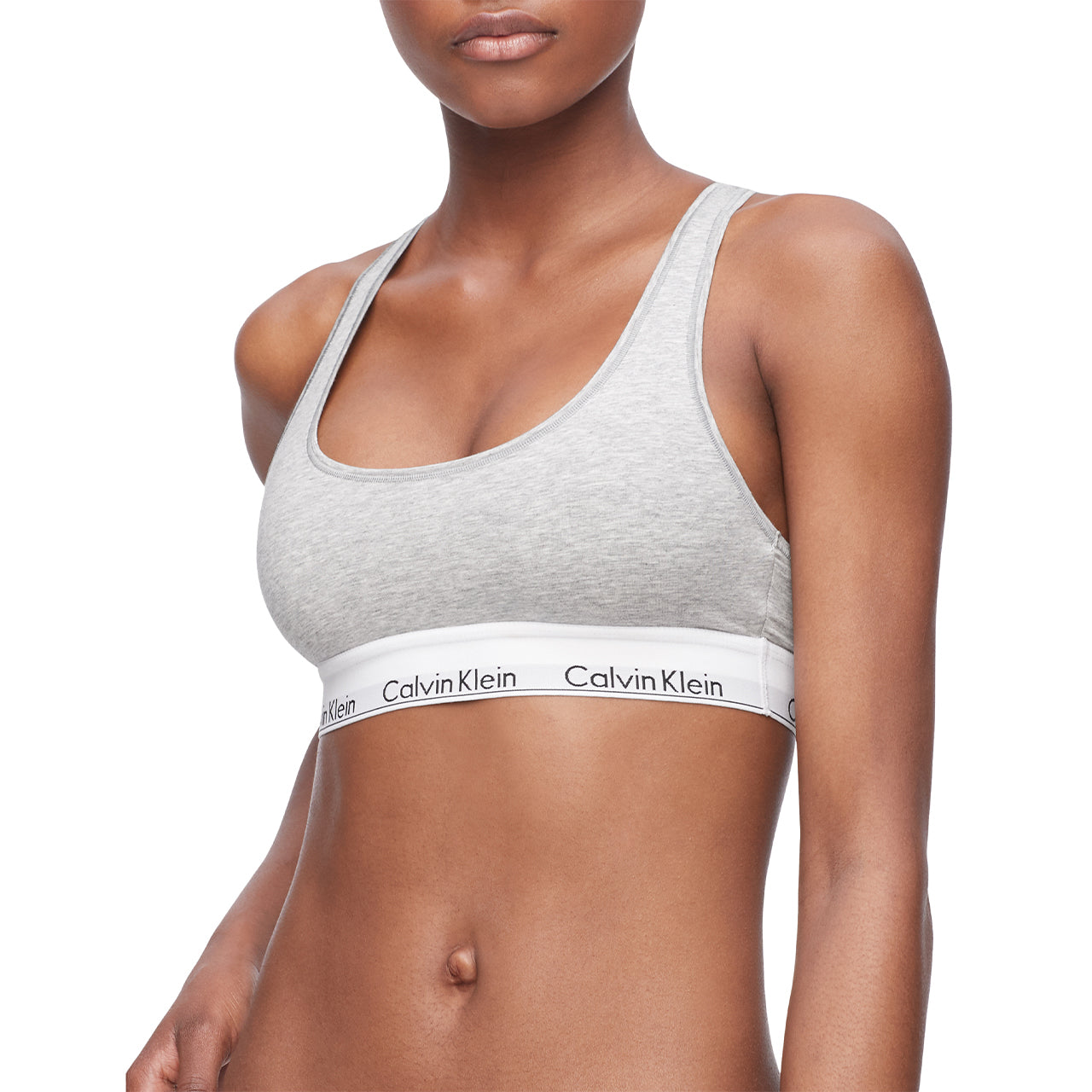  Calvin Klein Cotton Modern Unlined Bralette - Nymph's Thigh - Bonton