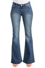 Jennifer Jeans In Scatter Wash with 20" Flare