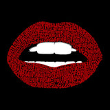 LA Pop Art Women's Word Art Crew Sweatshirt - Fabulous Lips