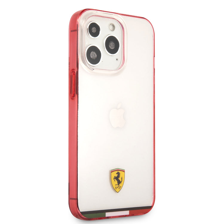 iPhone 13 Pro Max - Hard Case Red Italia Outline- Ferrari