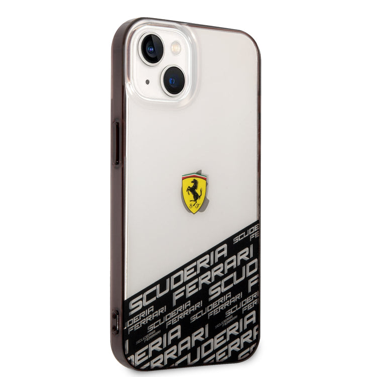 iPhone 14 Plus - PC/TPU Silver Iml Case Bottom Scuderia Allover Print - Ferrari