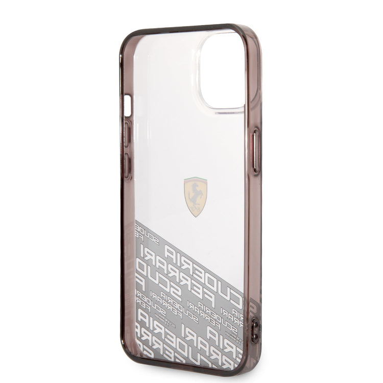 iPhone 14 Plus - PC/TPU Silver Iml Case Bottom Scuderia Allover Print - Ferrari