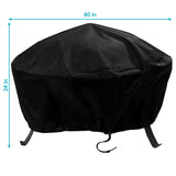 Heavy-Duty Weather-Resistant Vinyl PVC Round Fire Pit Cover with Drawstring Closure