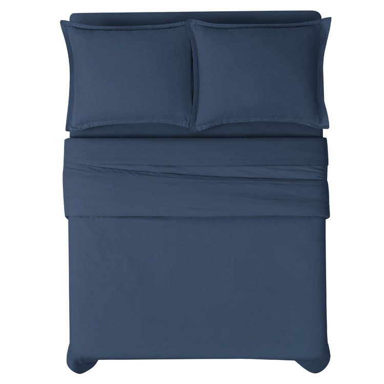 Cotton Linen Blend 3 Piece Duvet Set