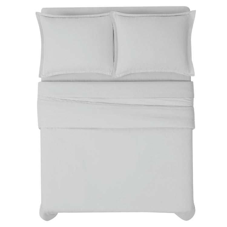 Cotton Linen Blend 3 Piece Duvet Set