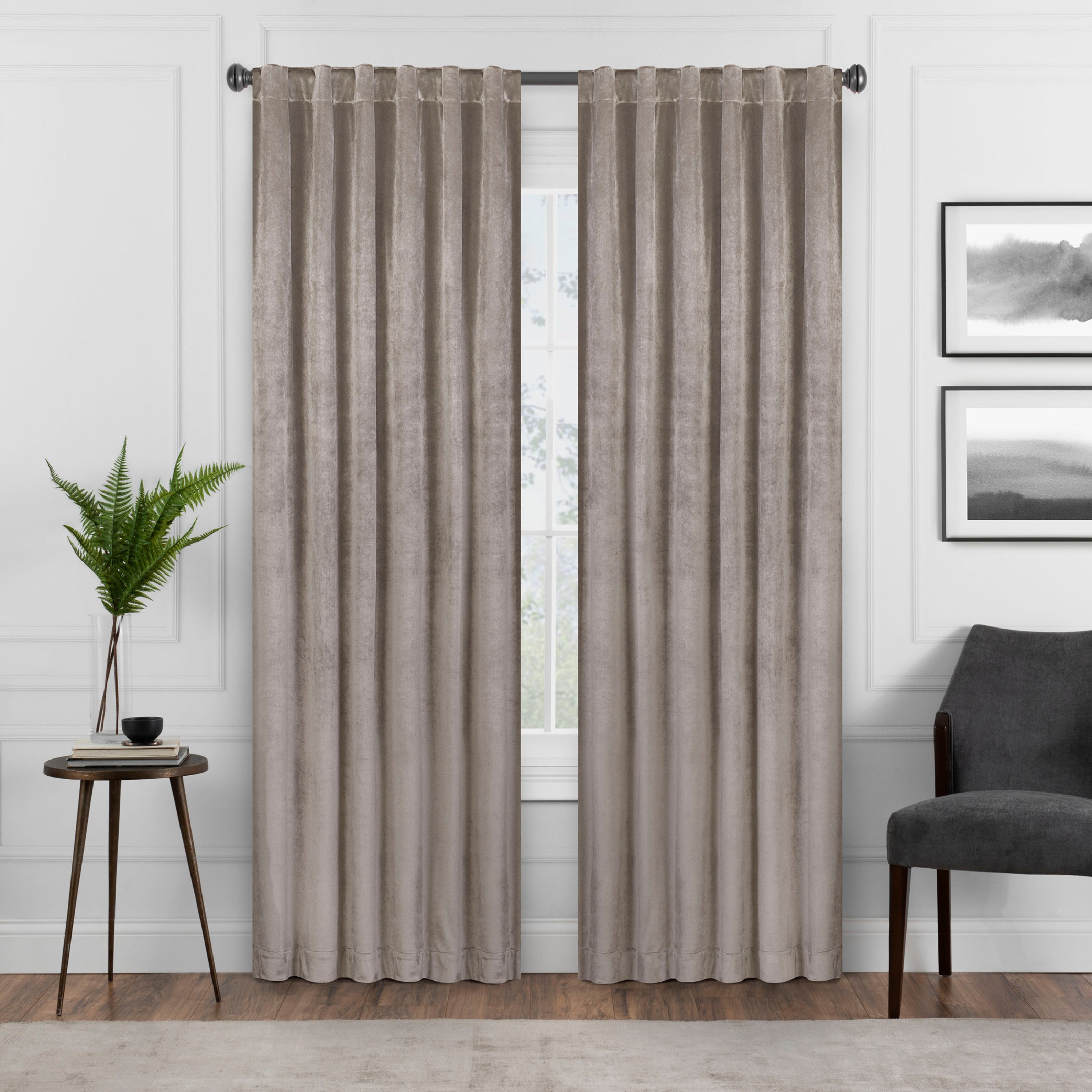  Harper Absolute Zero Blackout Curtain Panel - Plum - Bonton