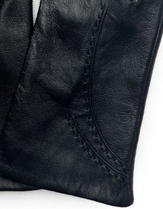  Genuine Leather Glove 4 - Brown - Bonton