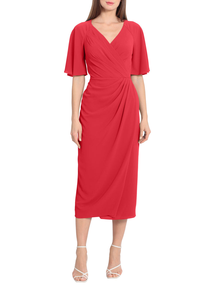 Side Drape Midi Dress | BONTON