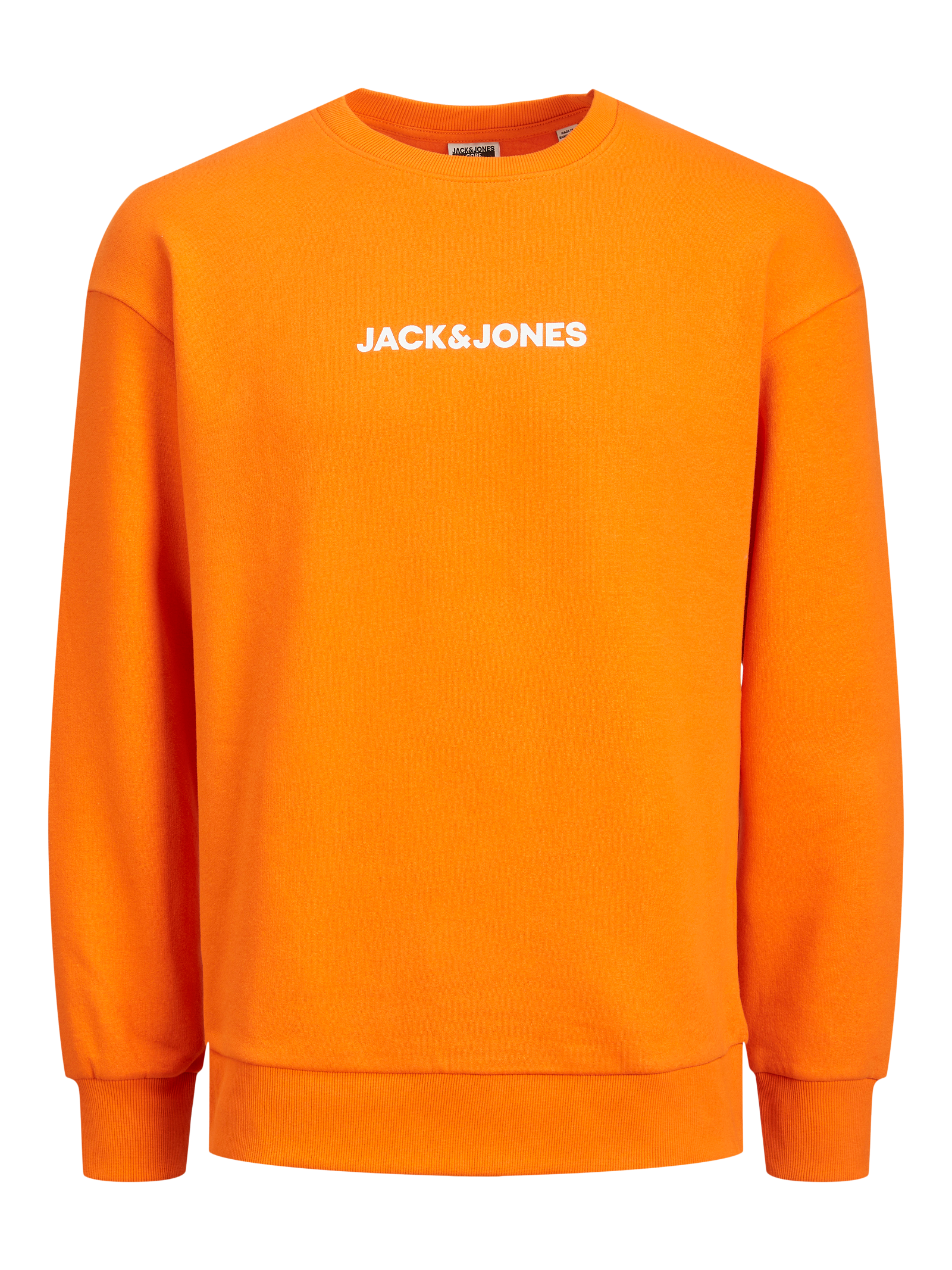  Jack & Jones Jcoswish Crewneck Sweatshirt - Mandarin Orange - Bonton