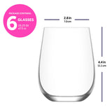 Gaia Stemless Wine Glass 6-Piece Set