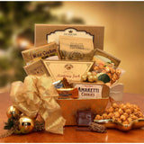 Golden Gourmet Holiday Gift Basket- Christmas gift basket - Holiday Gift Basket