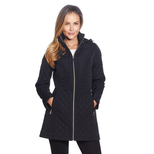Quilted Jacket With Detachable Hood