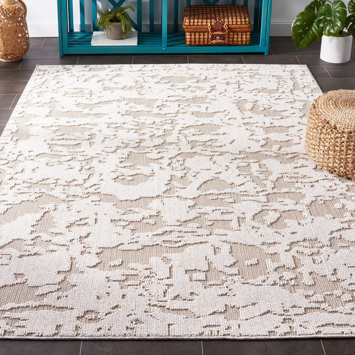  Safavieh Global 224 Indoor / Outdoor Rug - Beige / Light Beige - Bonton