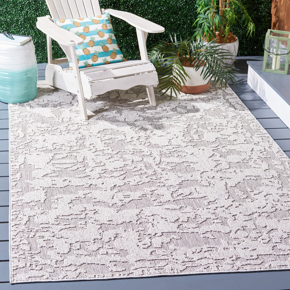  Safavieh Global 224 Indoor / Outdoor Rug - Grey / Light Grey - Bonton