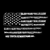 Word Art Crewneck Sweatshirt - Glory Hallelujah Flag